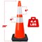 Dsv Standard Traffic Safety Cones 28 in with Heavy Black Base and Reflective Collars 4 PK, Orange, PVC, 4PK 97428 - alternate 2