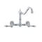Whitehaus Collection Vintage III Plus Wall Mount Faucet with a  Long Traditional Swivel Spout, and Solid Brass Side Spray WHKWLV3-9402-NT-C - alternate 2