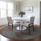 Homeroots 8' Brown And Aqua Round Geometric Washable Indoor Outdoor Area Rug 598730 - alternate 2