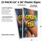 Signmission Spray Tan, Plastic Signs Only 24 Inch x 36 Inch, Corrugated Plastic, 2PK CSB-2436-2PACK-Spray Tan - alternate 2