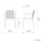 Homeroots Set of Four 22" Taupe Heavy Duty Plastic Outdoor Stacking Arm Chairs 565273 - alternate 1