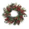 Homeroots 25" Green And Red Artificial Pine Berries And Ornaments Christmas Wreath 634639 - alternate 1