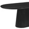 Homeroots 81" Black Wood Pedestal Base Oval Dining Table 623362 - alternate 2
