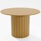 Homeroots 46" Brown Solid Wood Pedestal Base Round Top Dining Table 720983 - alternate 1
