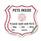 Signmission Pets Inside Shield Sign Alert Please Sav, 12 inch X 12 inch, Vinyl Decal, 2PK SHI-D-2PACK-12-429 - alternate 1