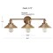 Jonathan Y July 26.5" 3-Light Industrial Farmhouse Metal Vanity Light, Brass Gold JYL7431A - alternate 3
