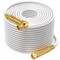 Maximm 300ft RG6 Quad Shielded Coaxial Cable with Right Angle Connector, White RG6-STA-GLD-4S-300WH - alternate 1