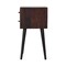 Homeroots 22" Walnut Solid Wood Square Two Drawer Nightstand 651530 - alternate 3