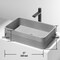 Vigo Cypress Concreto Stone Rectangular Fluted Bathroom Vessel Sink VG04075 - alternate 2