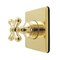 Kingston Brass Single-Handle Six-Way Diverter Valve with Square Trim Kit, Polished Brass KS4042AX - alternate 1