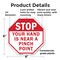 Signmission Stop Your Hand Is Near a Pinch Poin, 6 Inch X 6 Inch, Plastic Sign OC-P-6-126 - alternate 3