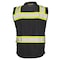 Dome75 Hi-Vis Safety Vest MD Class Non-ANSI/Enhanced Visibility , Reinforced Front Zipper 7 Pockets, 1 OV6183 - alternate 2