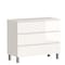 Homeroots 40" White Wood Freestanding Bathroom Vanity With White Sink And Three Drawers 624156 - alternate 1