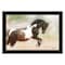 Homeroots Wild Horses Black Framed Print Wall Art 415888 - alternate 1