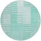 Homeroots 8' Teal Blue Aqua And Ivory Round Striped Washable Indoor Outdoor Area Rug 581679 - alternate 3