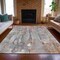 Homeroots 3' X 5' Copper And Gray Abstract Washable Indoor Outdoor Area Rug 632113 - alternate 2