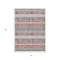 Homeroots 3' X 5' Burgundy And Silver Striped Washable Indoor Outdoor Area Rug 632203 - alternate 2