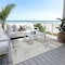 Homeroots 8' X 10' Ivory And Gray Abstract Washable Indoor Outdoor Area Rug 617737 - alternate 3