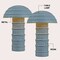 Jonathan Y Cremini 17.5" Modern Minimalist Plaster-Look Ribbed Mushroom Resin Cylinder LED Table Lamp, Gra, 2PK JYL9204B-SET2 - alternate 2