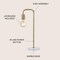 Jonathan Y Axel 20.5" Minimalist Glam Gold Pipe Metal/Marble LED Table Lamp, Brass Gold JYL1094A - alternate 2