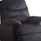 Homeroots 35" Black Microfiber Manual Recliner 285824 - alternate 2