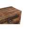 Homeroots 30" Dark Brown Solid Wood Distressed Three Drawer Nightstand 521225 - alternate 3