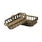 Homeroots Set of Two Brown Wood Indoor Outdoor Tray With Handles 376048 - alternate 3