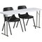 Flash Furniture Rectangle Folding Table, Plastic Top, White RB-1860-2-GG - alternate 1