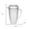 Homeroots 2.5 Quart Clear Diamond Acrylic Serving Pitcher 523314 - alternate 2