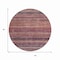 Homeroots 8' Rust And Blush Round Striped Washable Indoor Outdoor Area Rug 615850 - alternate 4