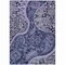 Homeroots 5' X 8' Navy Blue Gray And Green Floral Medallion Washable Indoor Outdoor Area Rug 603180 - alternate 2