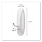 Command General Purpose Wire Hooks, Large, Metal, White, 5 lb Capacity, 3 Hooks and 8 Strips 170693ES - alternate 2