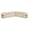 Homeroots Beige Italian Leather Modular L Shaped Six Piece Corner Sectional With Console 534847 - alternate 1