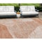 Homeroots 10' X 14' Salmon Copper And Ivory Abstract Washable Indoor Outdoor Area Rug 587607 - alternate 1