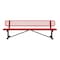 Leisure Craft Bench/Back, Surface Mount, 8ft., Red B8WBSM-RED - alternate 1
