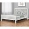 Homeroots White Slat Back Solid Wood King Bed Frame 523635 - alternate 1
