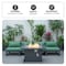 Leisuremod Chelsea 5-Pc Aluminum Sectional & Fire Pit Set, Weather-Resistant, 6-Person CSFBL-4LGR - alternate 3