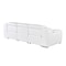 Homeroots 100" White Italian Leather Reclining USB Sofa 632867 - alternate 4