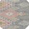 Homeroots 8' Gray And Terra Cotta Round Southwestern Washable Indoor Outdoor Area Rug 603547 - alternate 3