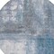 Homeroots 8' Blue Gray And Ivory Round Abstract Washable Indoor Outdoor Area Rug 603613 - alternate 3