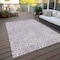 Homeroots 10' X 14' Lavender And Ivory Abstract Washable Indoor Outdoor Area Rug 599735 - alternate 3