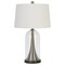 Homeroots 29" Clear Metal Table Lamp With White Empire Shade 524714 - alternate 1