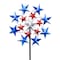 Exhart Multicolored Metal 82 in. H Star Spangled Spinner Outdoor Garden Stake 10263-RB - alternate 1