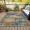 Homeroots 3' X 5' Blue Green And Beige Abstract Washable Indoor Outdoor Area Rug 630723 - alternate 4