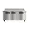 Koolmore 70 in. Commercial 3 Door Refrigerated Sandwich Prep Table 18 Pan Capacity and 22  Cu. Ft. of Storage KM-PTR70-3D - alternate 1