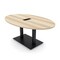 Skutchi Designs Oval Conference Table With Power Unit, 48 in W, 72 in L, Brown HAR-OVL-48X72-DOU.BK-K525-EBLK - alternate 1