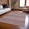 Homeroots 5' X 8' Red And Burgundy Striped Washable Indoor Outdoor Area Rug 610589 - alternate 4
