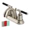 Kingston Brass Double-Handle 4" Centerset Bathroom Faucet with Pop-Up Drain, Brushed Nickel KB8618CKL - alternate 1
