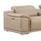 Homeroots Beige Leather Modular L Shaped Eight Piece Corner Sectional With Console 643912 - alternate 2
