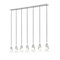 Z-Lite Aimie 7-Light Linear Chandelier, 6 in W, Brushed Nickel 828P6-7L-BN - alternate 1